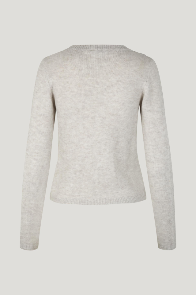 Caian Sweater Gray Alpaca This soft knit features asymmetrical button closures across the chest - back image