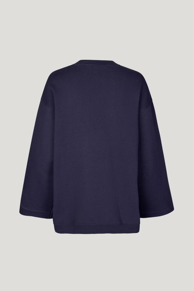 Josefia Top Inkling Blue Baum This classic sweatshirt features dropped shoulders, wide sleeves, and a brushed fleece interior - back image