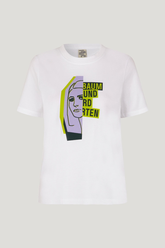 Jawo T-shirt Bright White Margot This classic t-shirt features short sleeves and a crew neck - front image