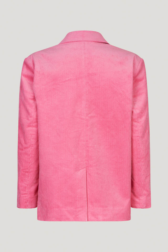 Benicia Blazer Chateau Rose This corduroy blazer features button closures, padded shoulders, and pockets at the front - back image