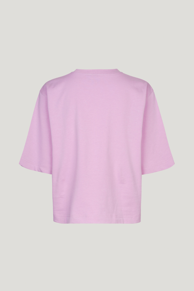 Jian T-shirt Pink Phalaenopsis This thick, boxy t-shirt features an embossed logo at the top left chest and dropped shoulders - back image
